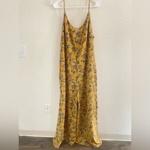 Forever 21 Yellow Jumpsuit Sleeveless Resort Wear